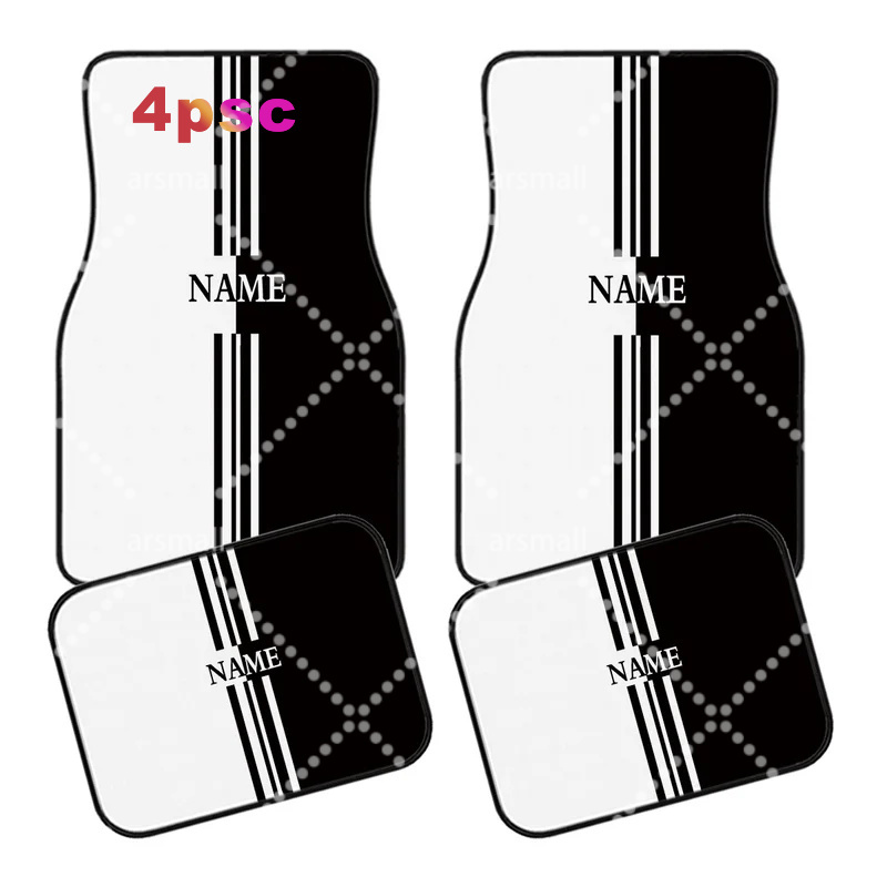 Interior Design Name - 4개 맞춤형 이름표가 있는 자동차 바닥