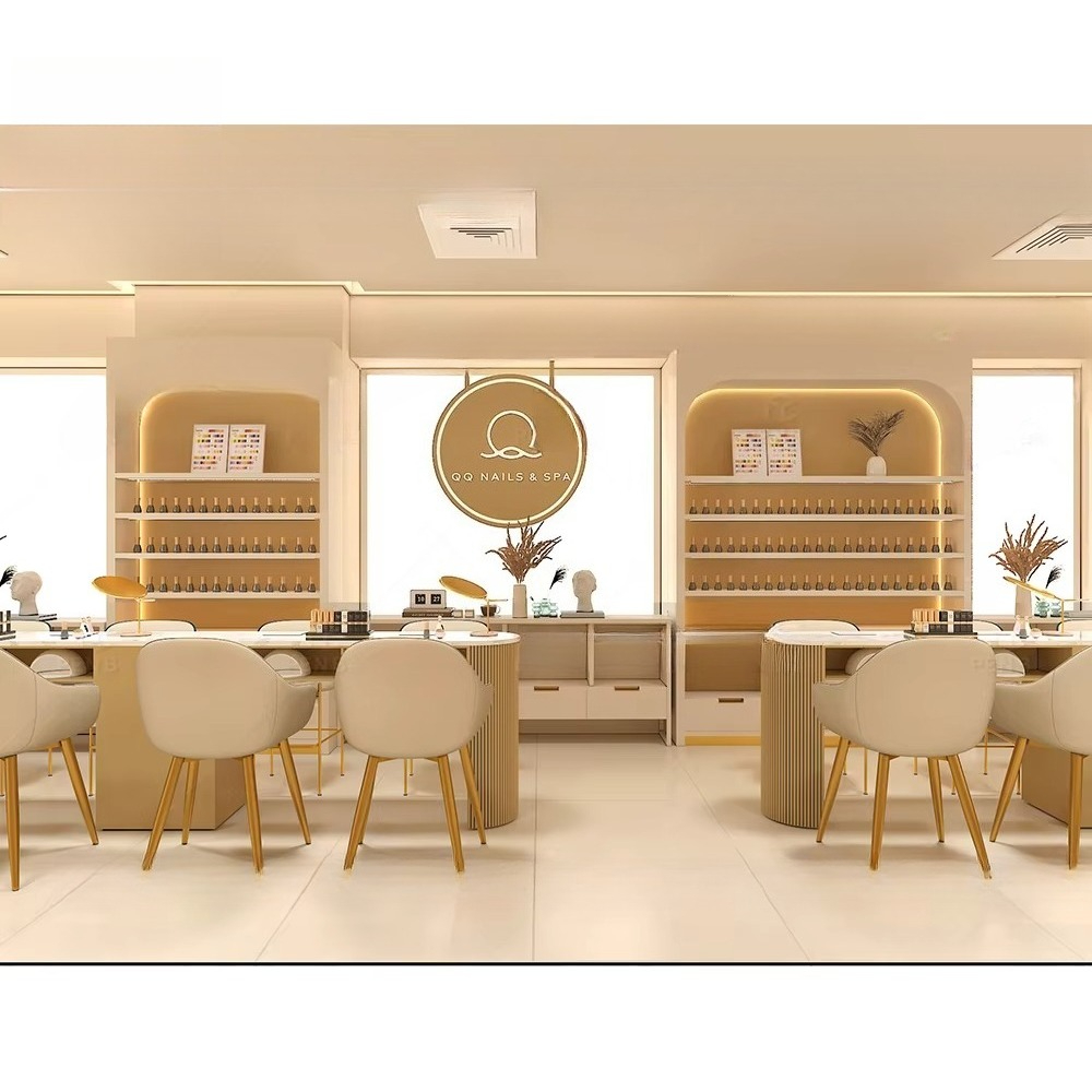 Interior Design Nail Salon - 원스톱 네일 아트 스파 살롱 디자인