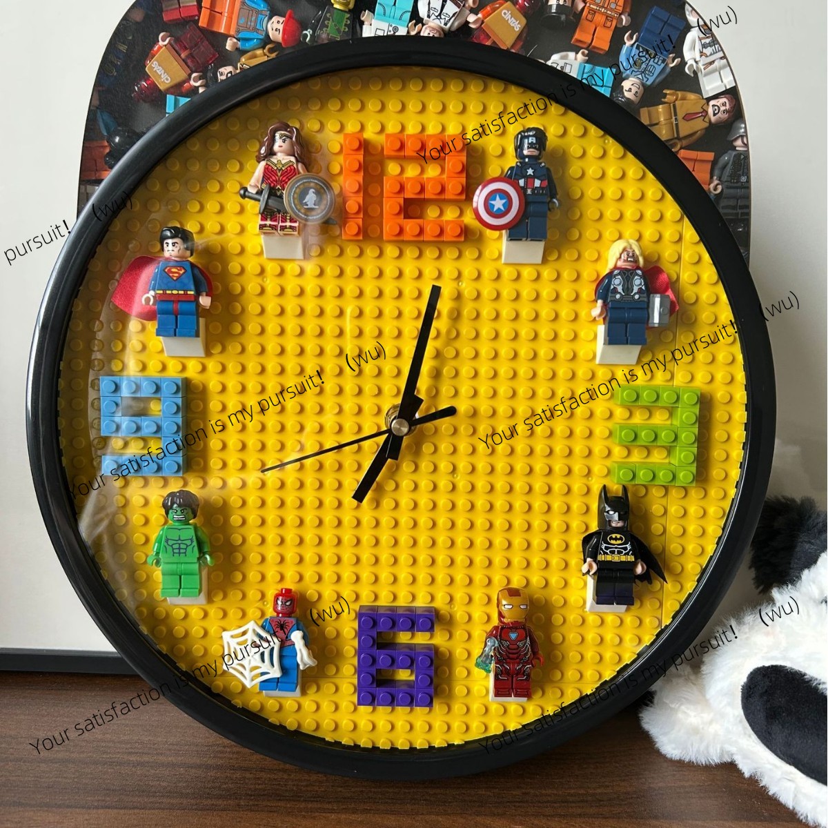 만화 블록 피규어 시계 호환 레고 벽시계 벽 장식 방  - Interior Design Lego 리뷰 및 가격