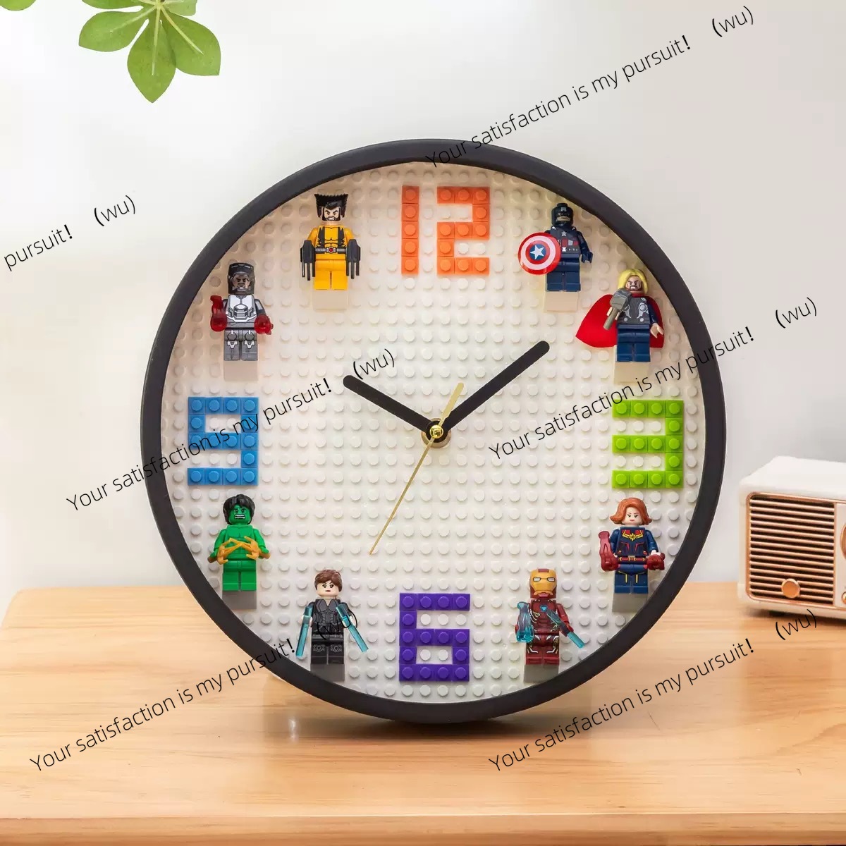 만화 블록 피규어 시계 호환 레고 벽시계 벽 장식 방  - Interior Design Lego 리뷰 및 가격
