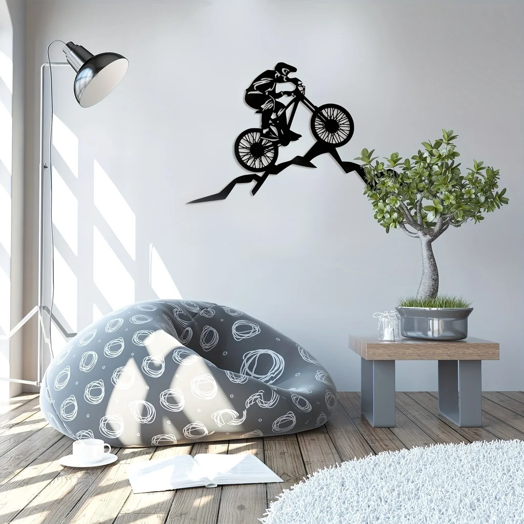 HelloYoung 산악 자전거 금속 벽 아트, 변색  - Interior Design Modern 리뷰 및 가격