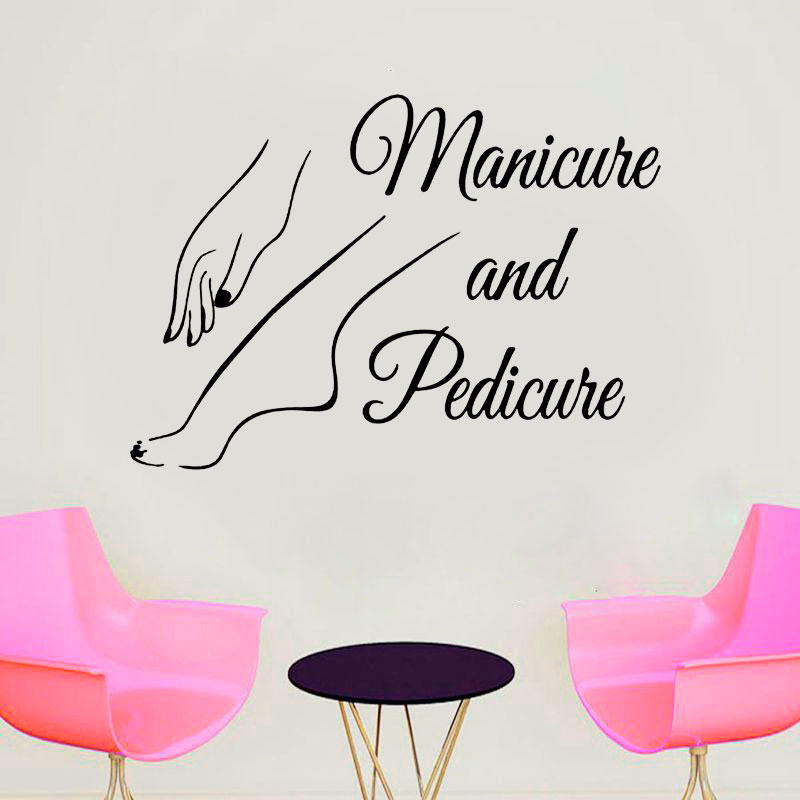 뷰티 살롱 매니큐어 페디큐어 손톱 살롱 벽 스티커 비닐 - Interior Design Nail Salon 리뷰 및 가격