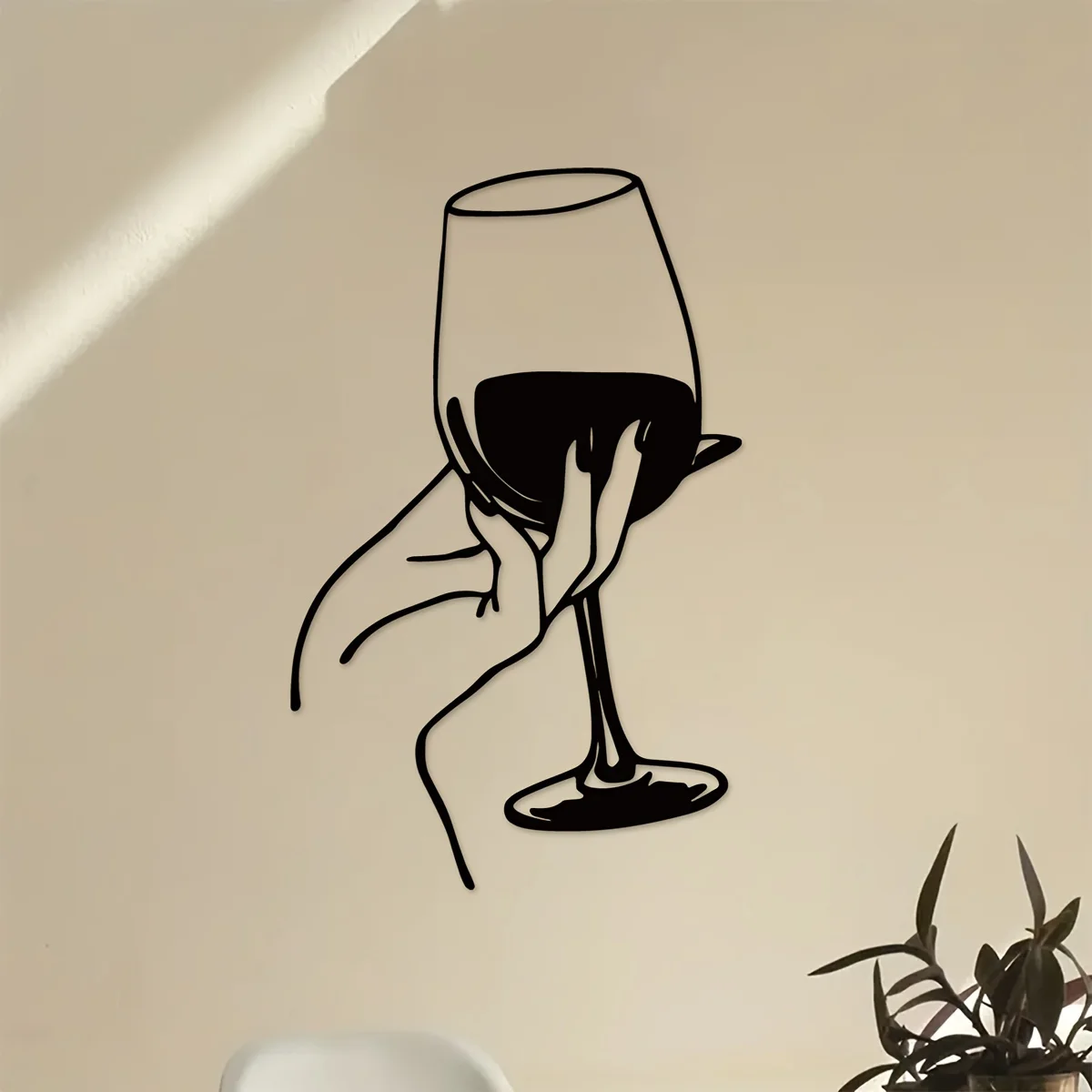 와인 애호가 레이디 핸드 금속 벽 장식, 금속 벽 예술 - Interior Design Modern 리뷰 및 가격