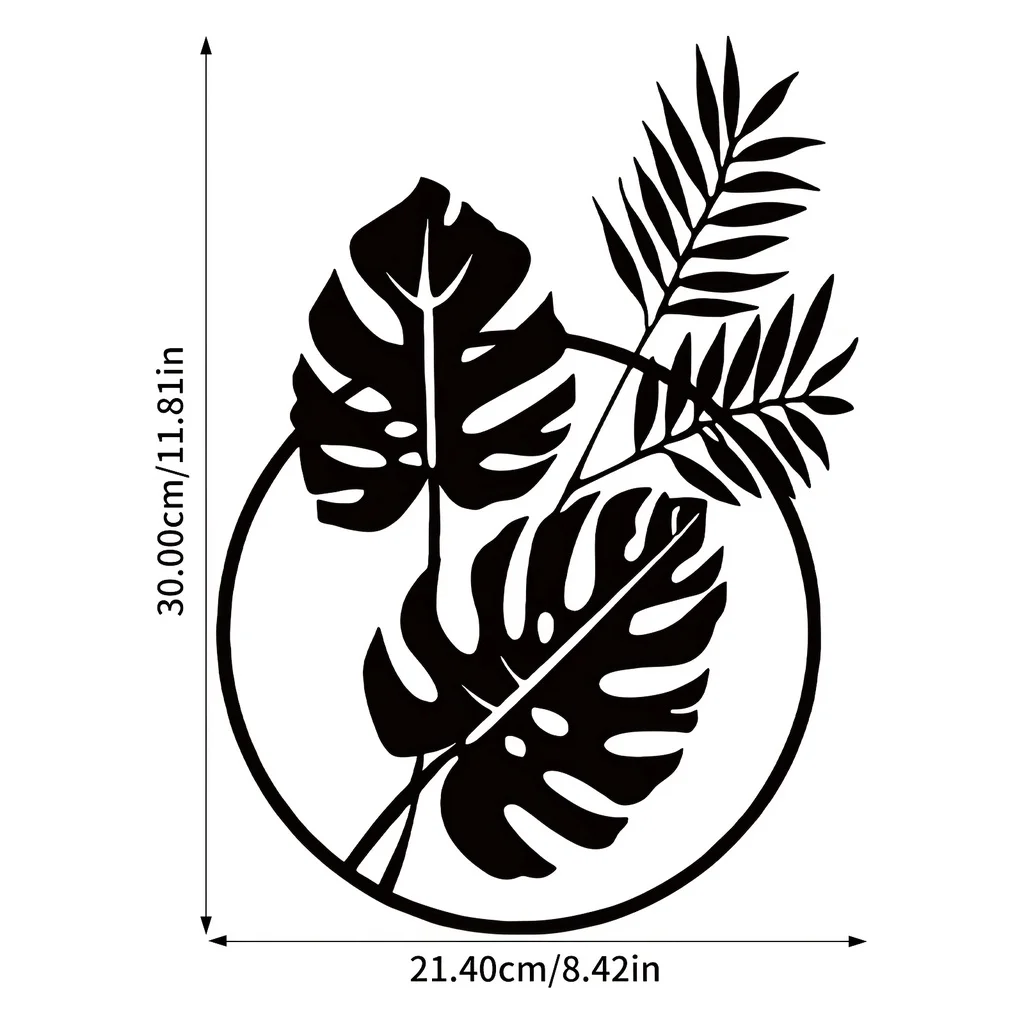 CIFBUY 팜 리프 금속 벽 예술, 벽 조각, 식물  - Interior Design Modern 리뷰 및 가격