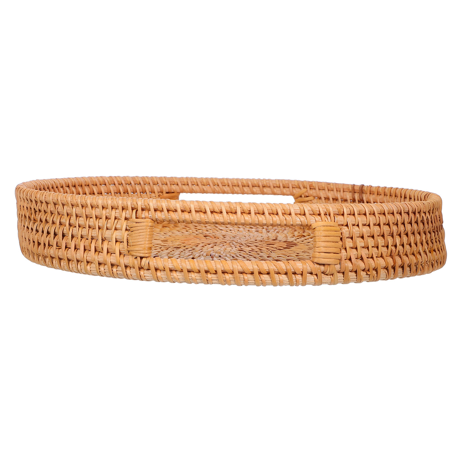 14인치 원형 라탄 대형 서빙 트레이 (과일, 간식용) - Rattan Tray Handle 리뷰 및 가격