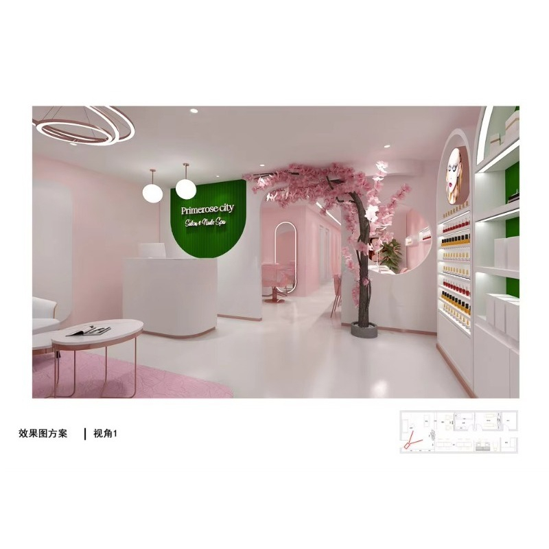 네일샵 전체 매장 디스플레이 스테이션을 위한 맞춤형 모 - Interior Design Nail Salon 리뷰 및 가격