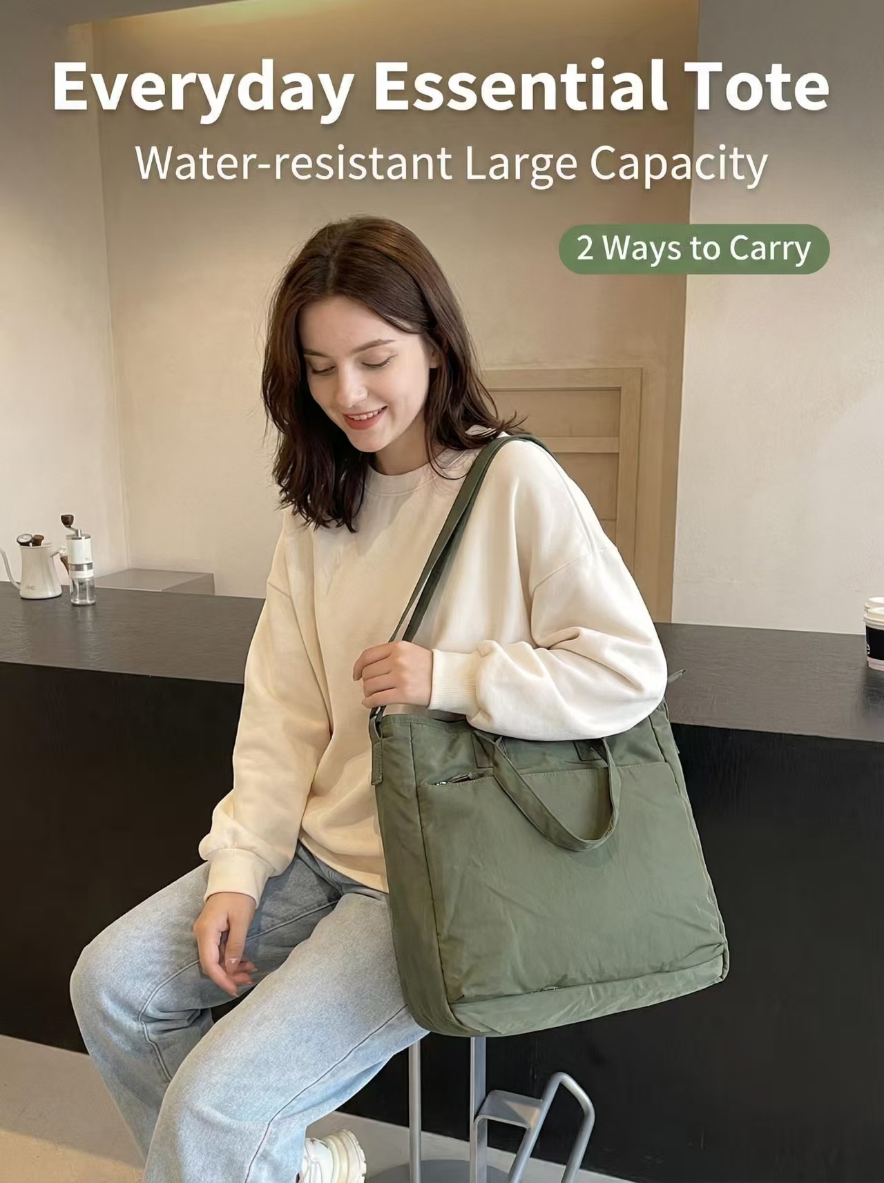 심플하면서도 스타일리시한 나일론 토트백, 일상 사용을  - Interior Design Book 리뷰 및 가격