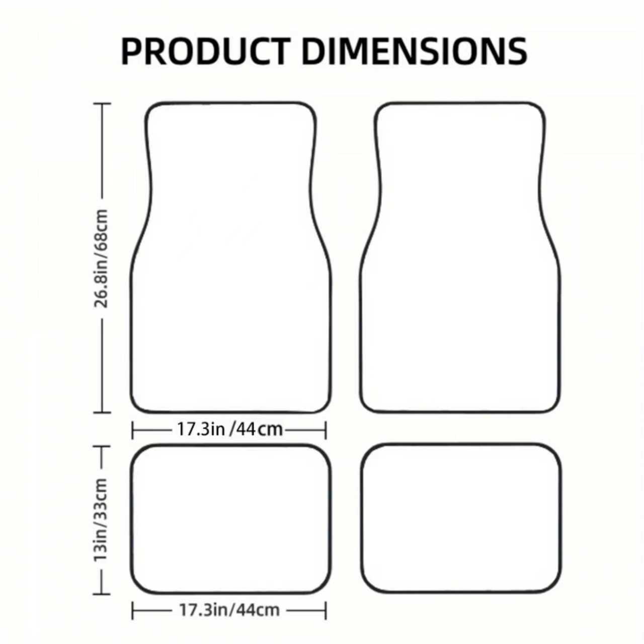 4개 단색 유니온 잭 깃발 자동차 바닥 매트, 내구성이 - Interior Design Monochrome 리뷰 및 가격