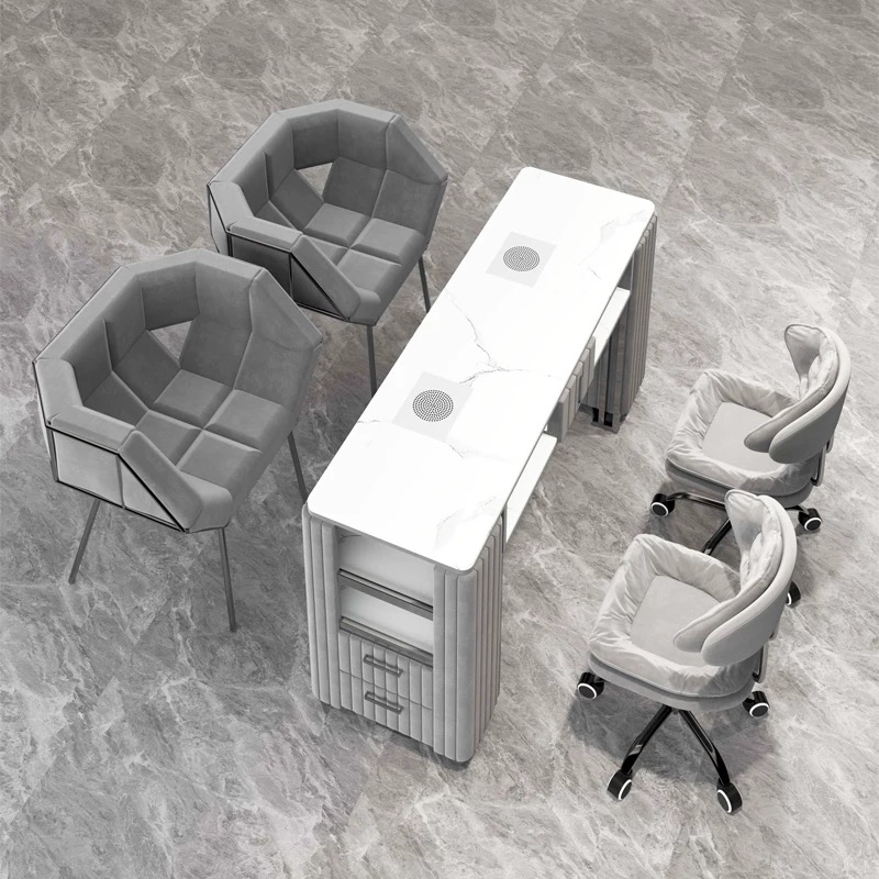 럭셔리 모던 베이지 네일 아트 가구 맞춤형 네일 아트  - Interior Design Nail Salon 리뷰 및 가격