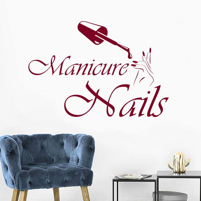 벽 데칼 매니큐어 비닐 창 스티커, 뷰티 손톱 살롱 패 - Interior Design Nail Salon 리뷰 및 가격