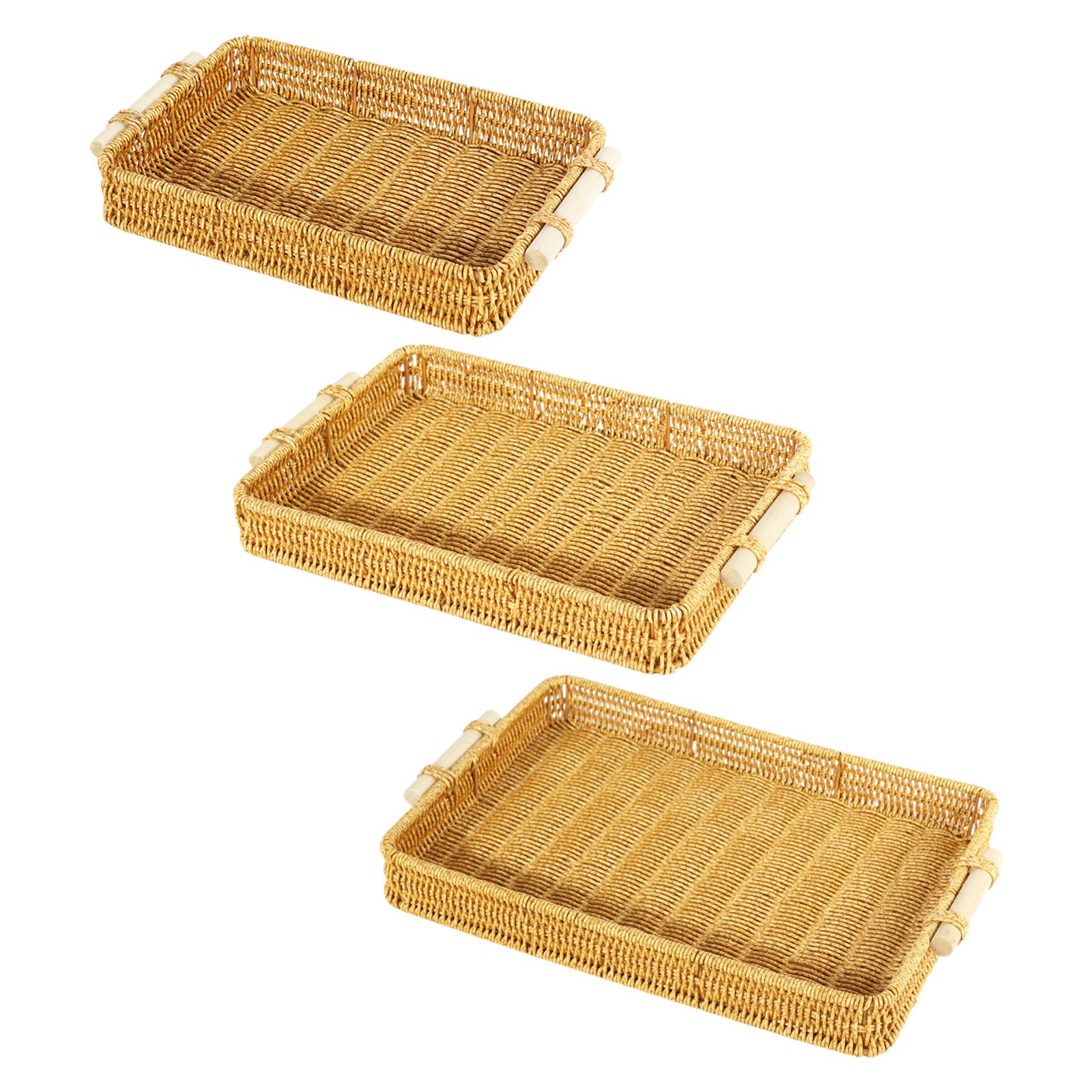 인조 라탄 손잡이 수납 바구니 - 주방 테이블 정리용, - Rattan Tray Handle 리뷰 및 가격