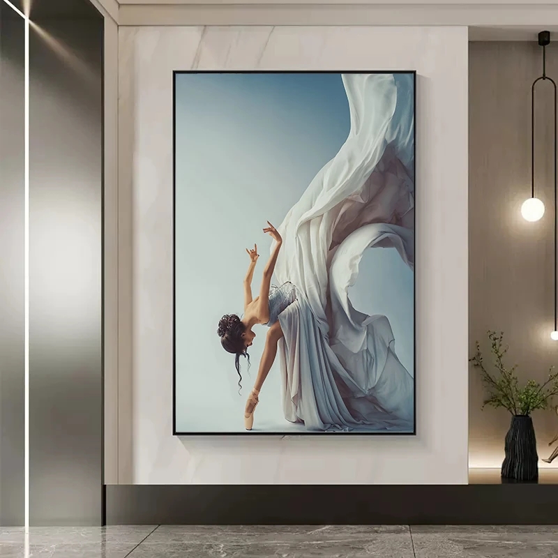 현대 발레 댄스 소녀 캔버스 회화 우아한 댄서 벽 아트 - Interior Design Modern 리뷰 및 가격