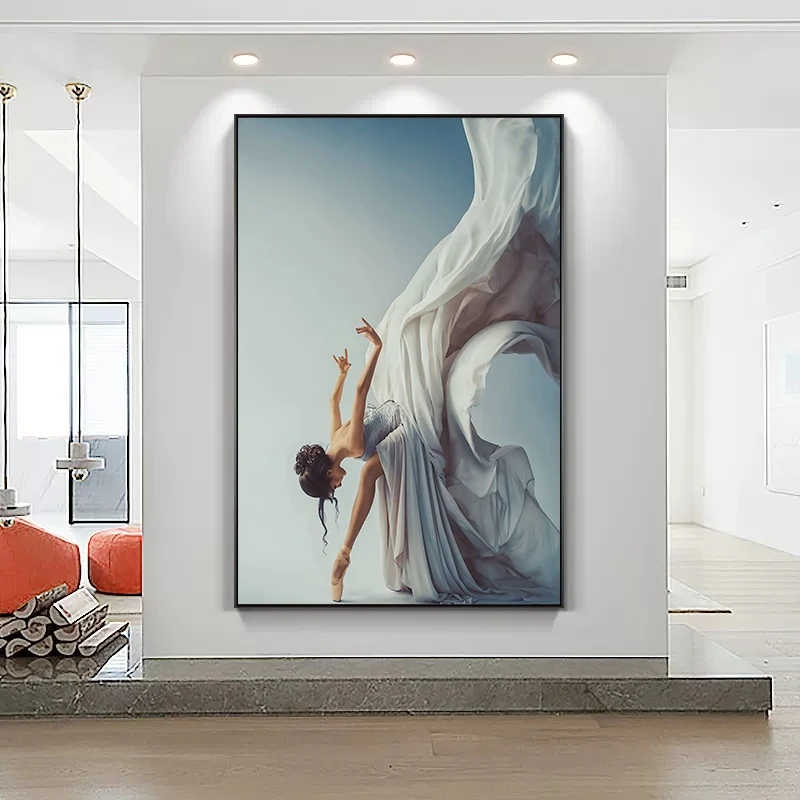 현대 발레 댄스 소녀 캔버스 회화 우아한 댄서 벽 아트 - Interior Design Modern 리뷰 및 가격