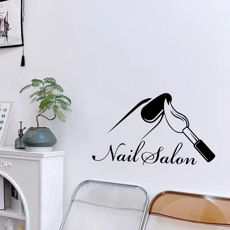네일샵 벽 데칼 매니큐어 페디큐어 윈도우 스티커 뷰티  - Interior Design Nail Salon 리뷰 및 가격