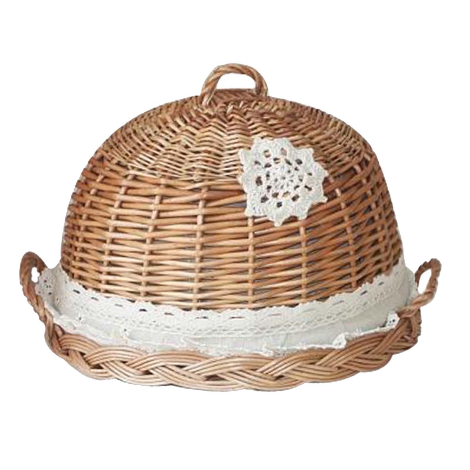 음식 덮개 및 서빙 트레이, 케이크, 피자, 건과일,  - Rattan Tray Handle 리뷰 및 가격