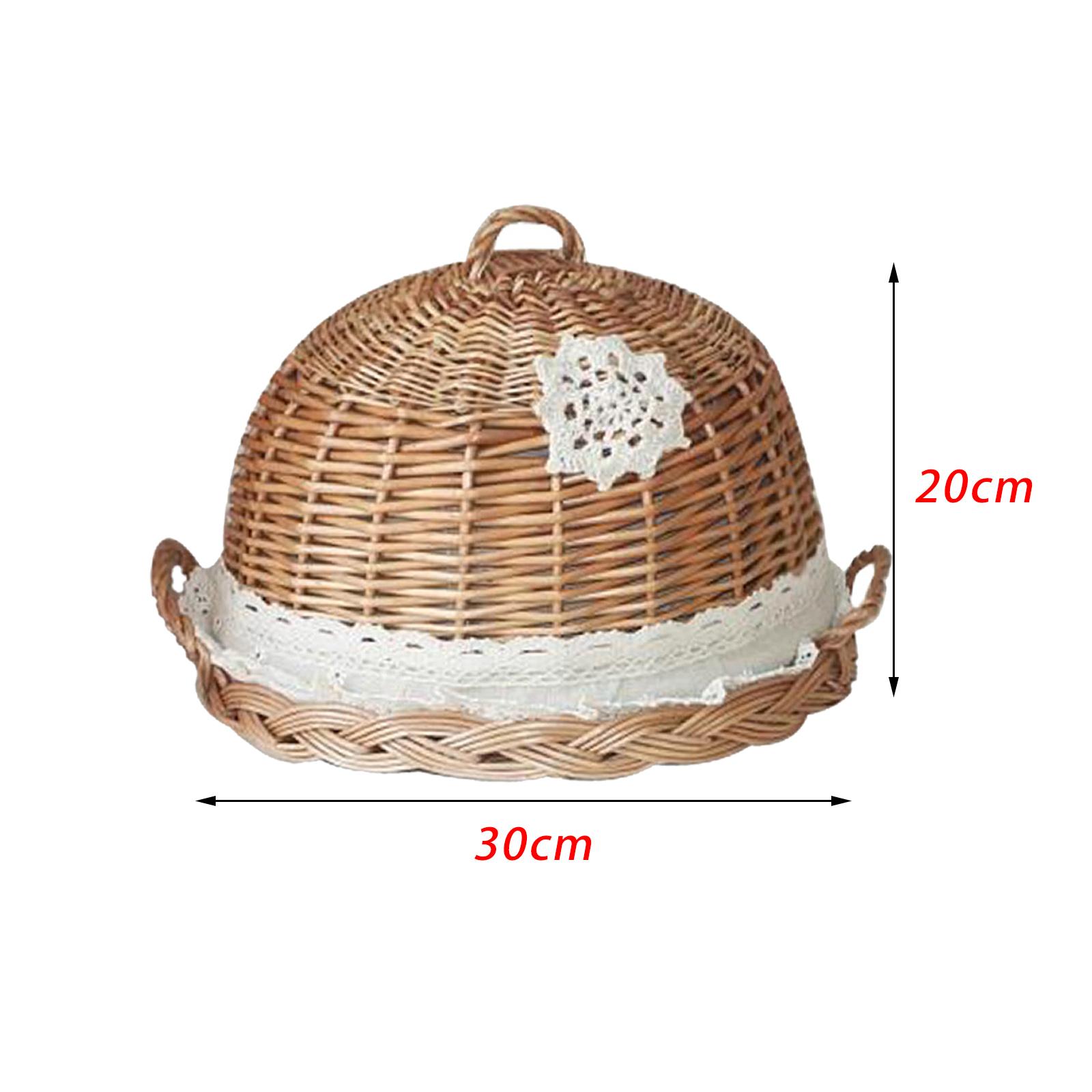 음식 덮개 및 서빙 트레이, 케이크, 피자, 건과일,  - Rattan Tray Handle 리뷰 및 가격