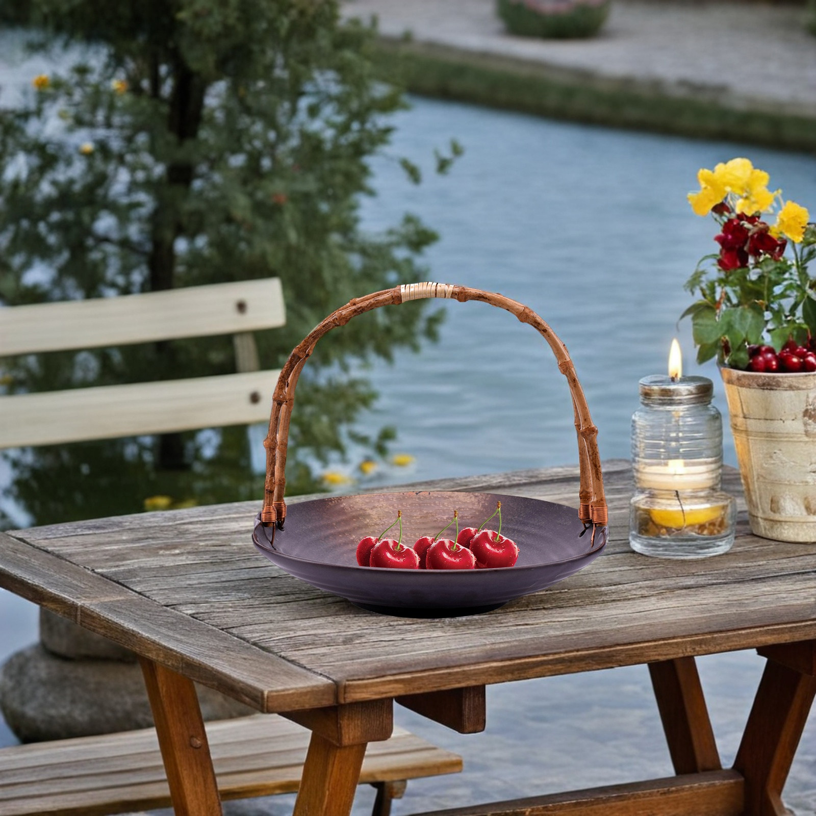 라탄 위커 서빙 트레이 손잡이 수공예 스시 접시, 과일 - Rattan Tray Handle 리뷰 및 가격