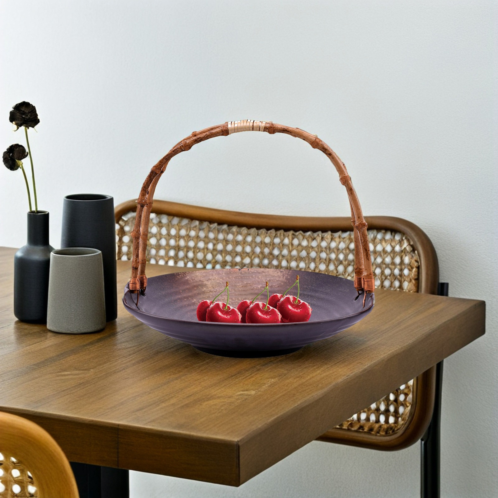 라탄 위커 서빙 트레이 손잡이 수공예 스시 접시, 과일 - Rattan Tray Handle 리뷰 및 가격